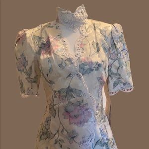 Vintage Scott McClintock floral Victorian skirt set - coastal grandma -gramcore